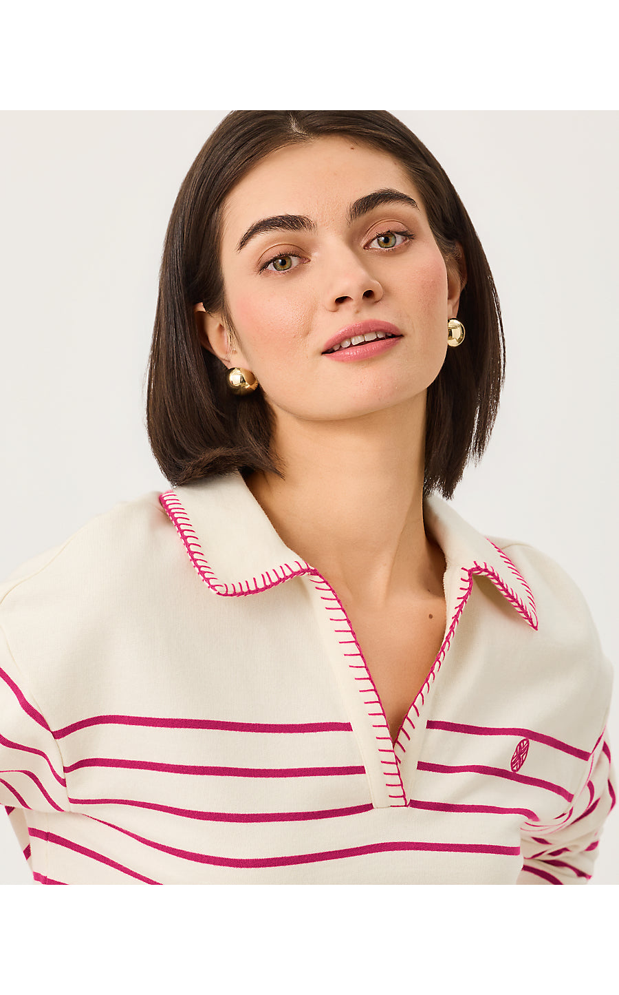 Corvaya Pullover Berry Bouquet Legacy Stripe