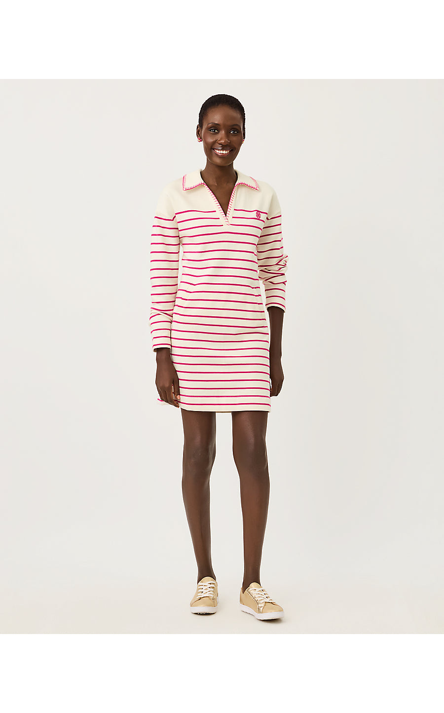 Corvaya Dress Berry Bouquet Legacy Stripe