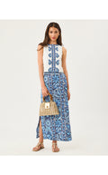 Sanders Maxi Skirt Low Tide Navy The Casbah Engineered