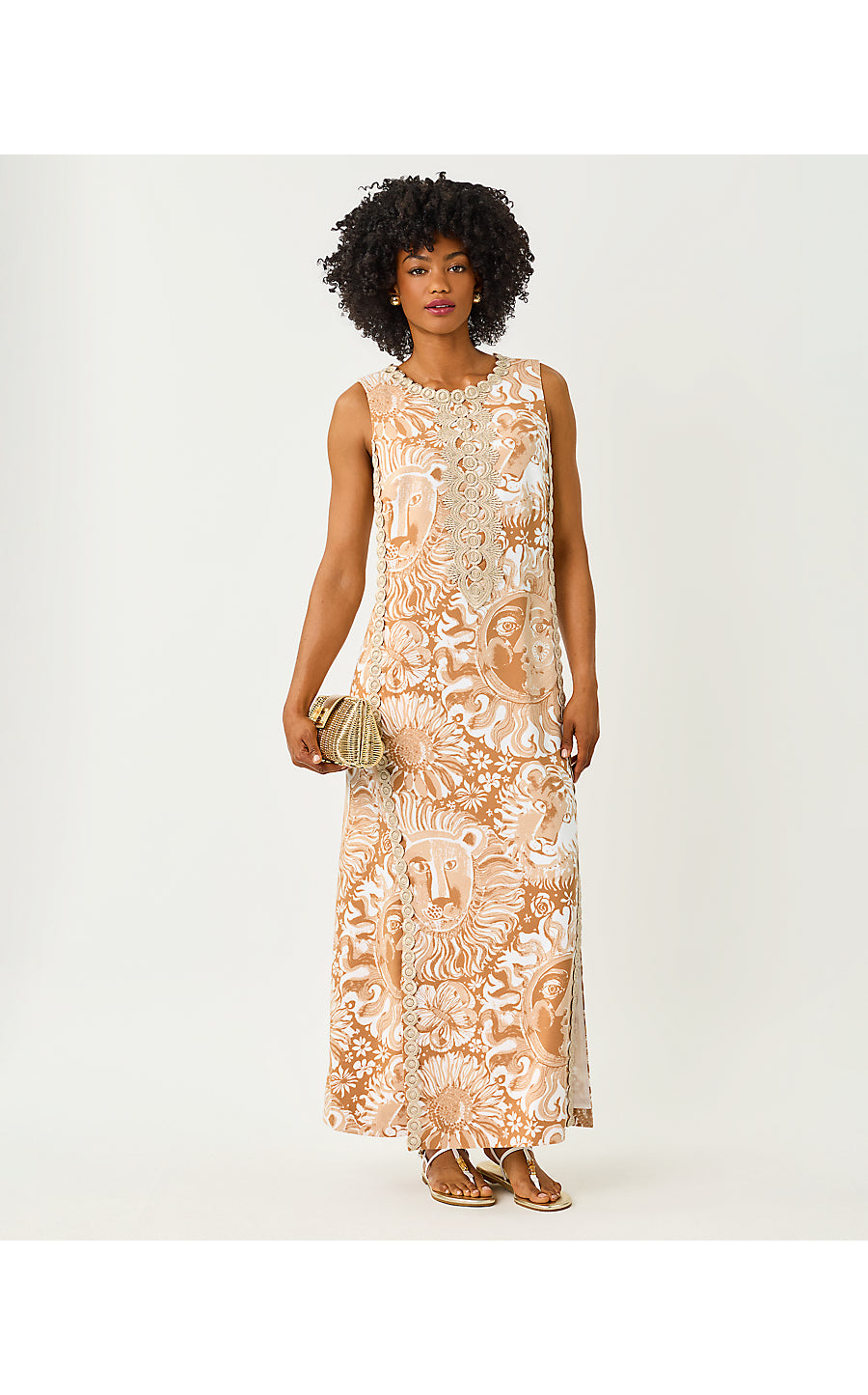 Edita Maxi Shift Dress Iced Latte Oversized Jims Stuff