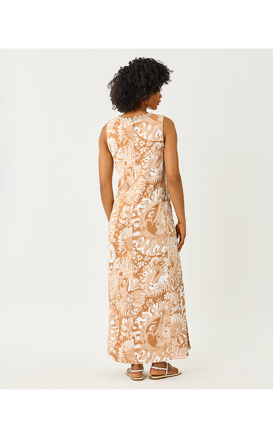 Edita Maxi Shift Dress Iced Latte Oversized Jims Stuff