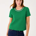 CLAIRMONT RHINESTONE KNIT BAMBOO GREEN