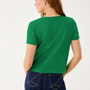 CLAIRMONT RHINESTONE KNIT BAMBOO GREEN