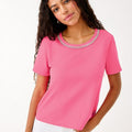 CLAIRMONT RHINESTONE KNIT CONFETTI PINK