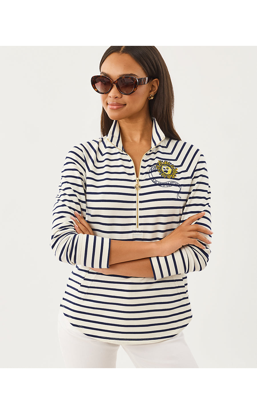 Skipper Popover Multi Tropical Chest Embellishment