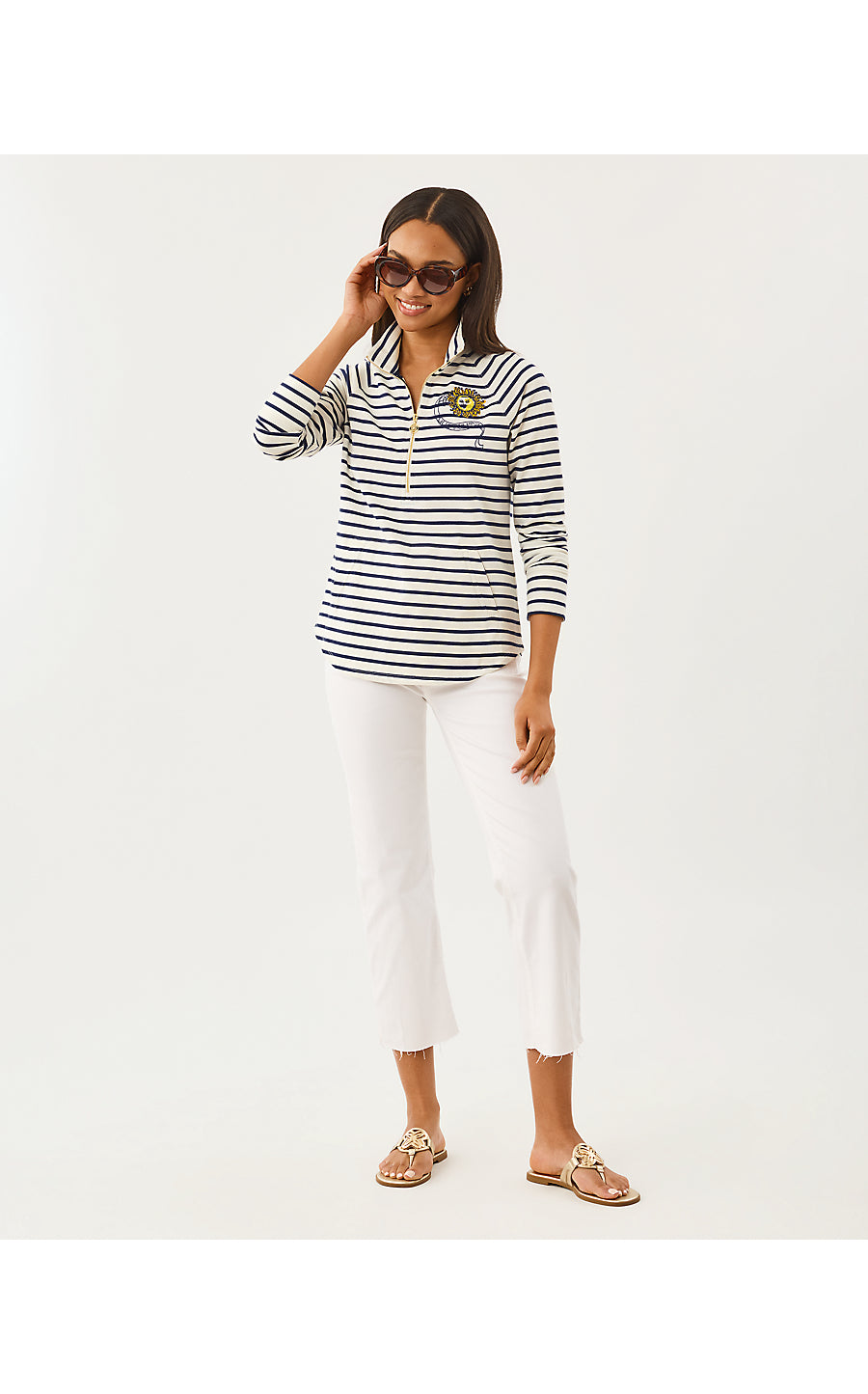 Skipper Popover Multi Tropical Chest Embellishment