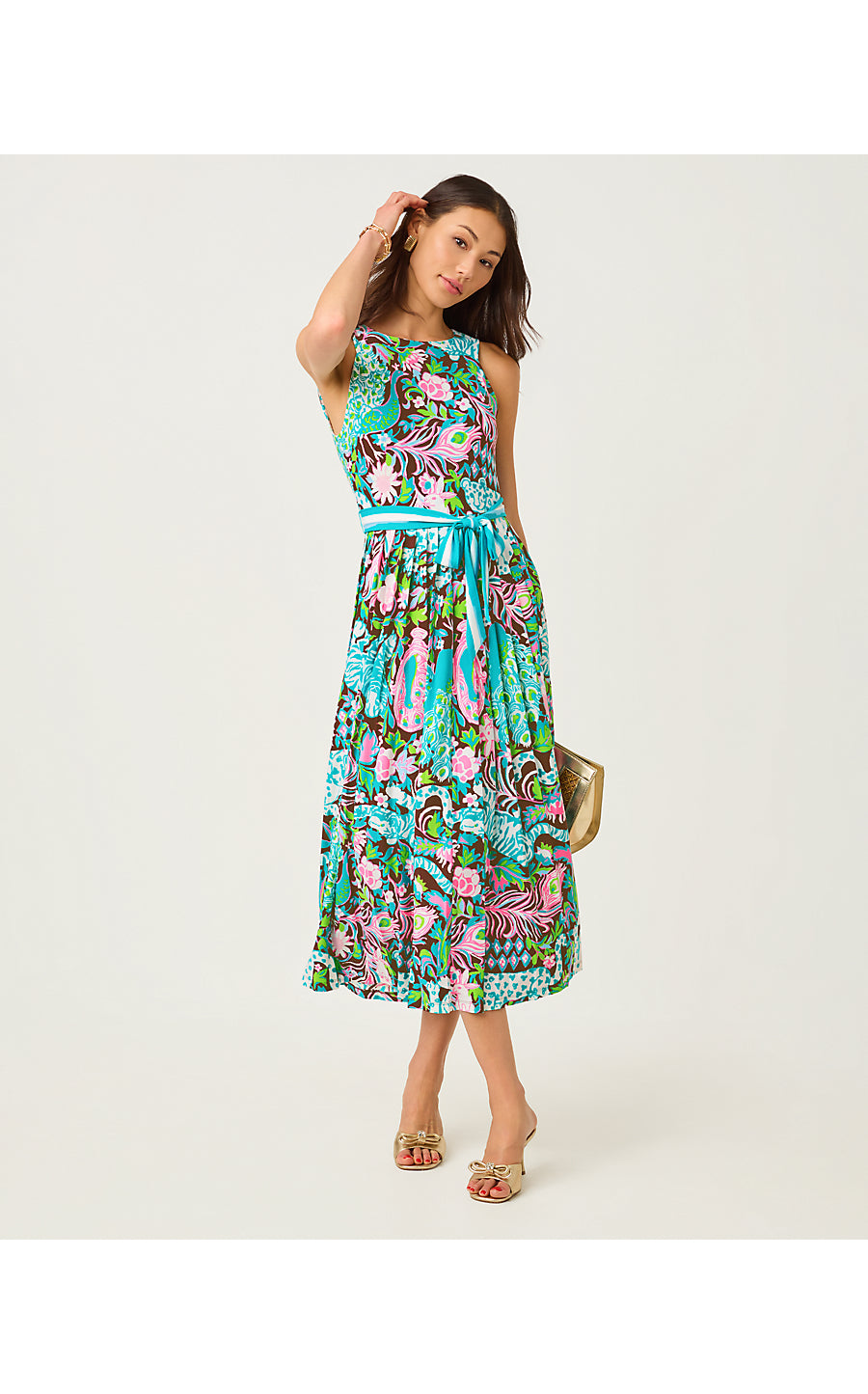 Gracyn Midi Dress Multi Royal Zoo Engineered