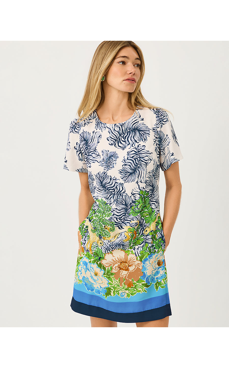Edita Short Sleeve Shift Rutabaga Sympeony Engineered