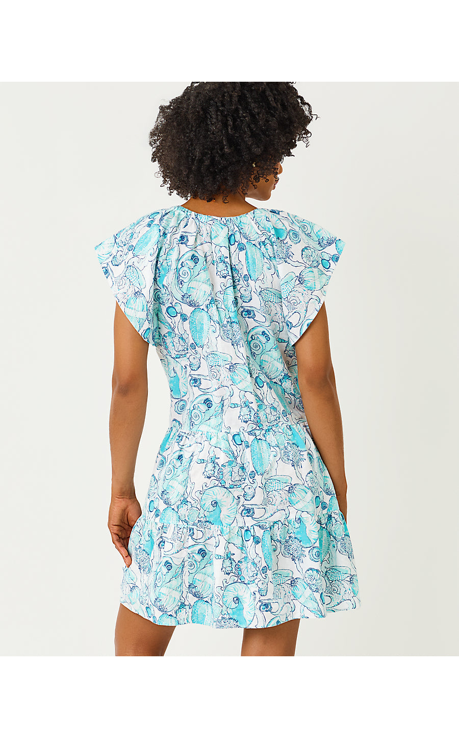 Norella Linen Dress Resort White Shell Shine