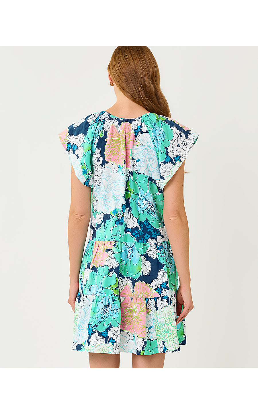 Norella Linen Dress Starlight Navy Tennessees Hibiscus