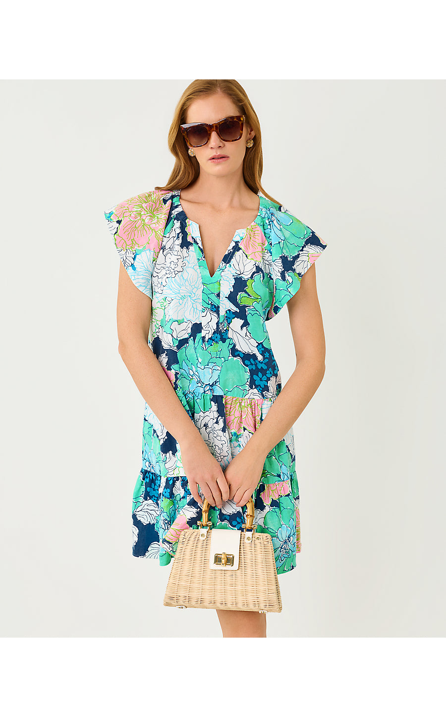 Norella Linen Dress Starlight Navy Tennessees Hibiscus