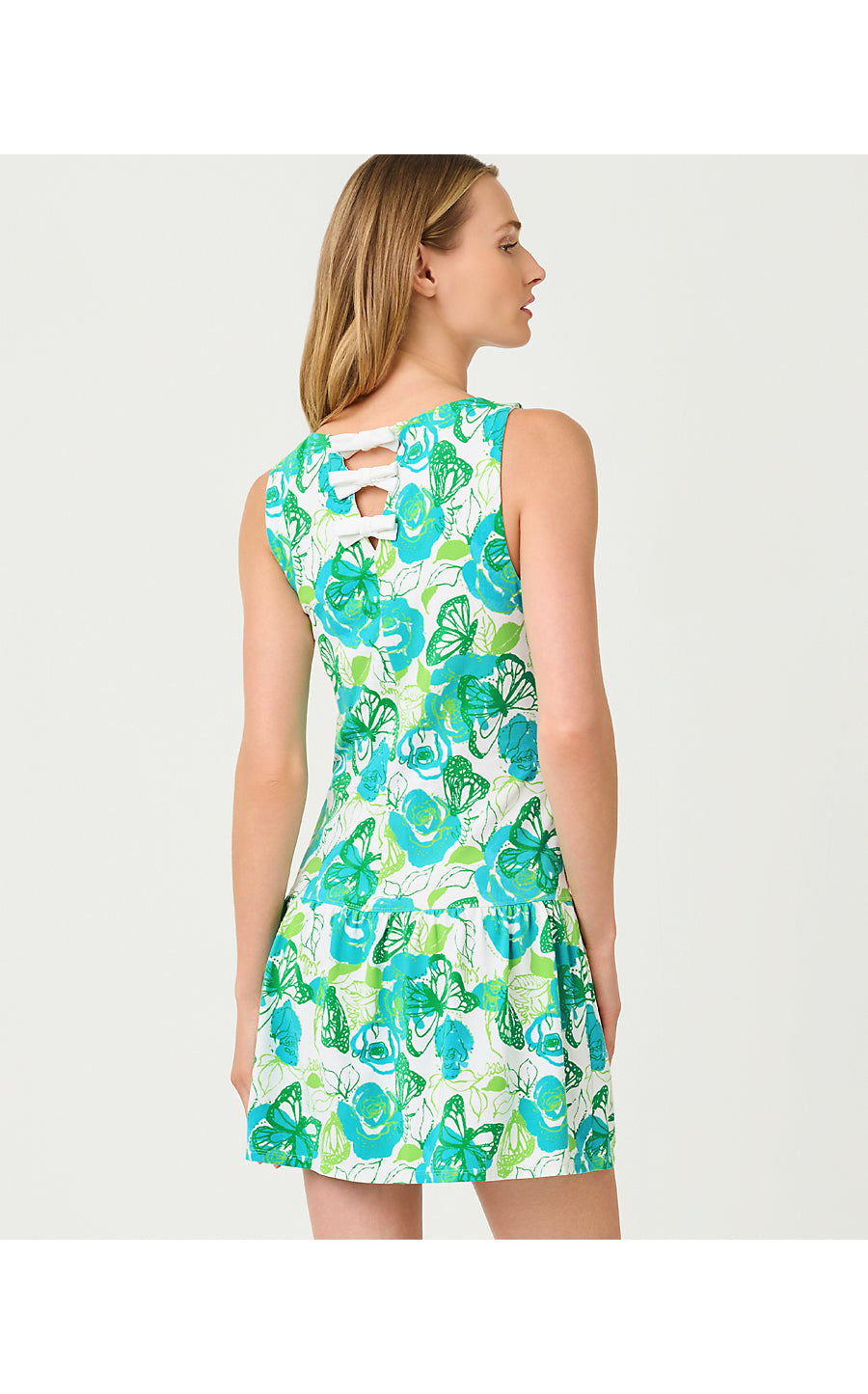 UPF 50+ Nadeera Active Dress Resort White Monarch Rose