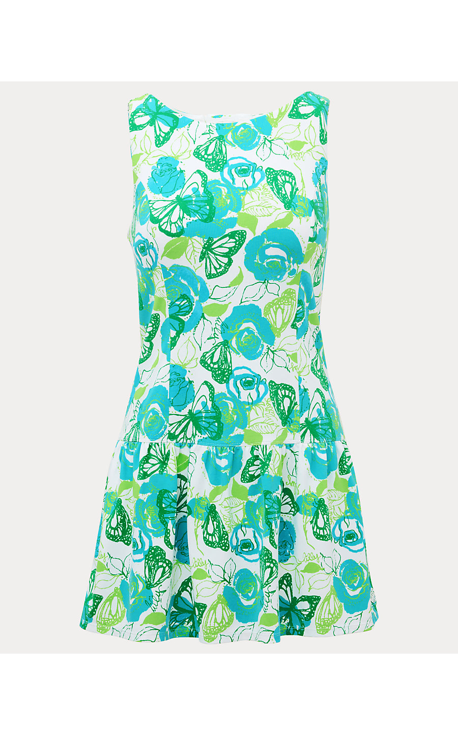 UPF 50+ Nadeera Active Dress Resort White Monarch Rose