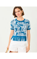 Kendra Sweater Nassau Blue Thar She Blows Jacquard