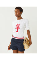 Miko Sweater Resort White Lobster Embroidery