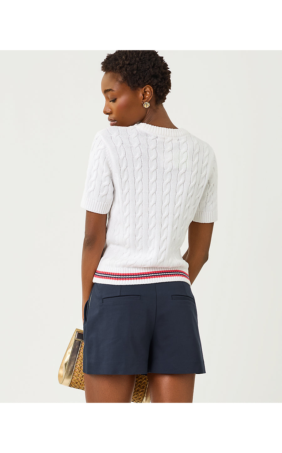 Miko Sweater Resort White Lobster Embroidery