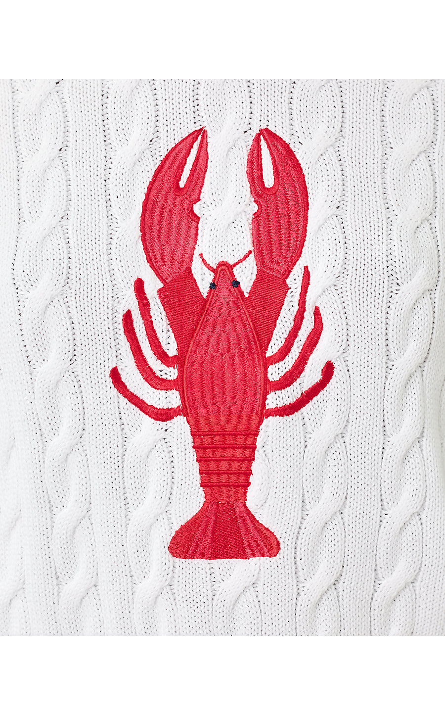Miko Sweater Resort White Lobster Embroidery