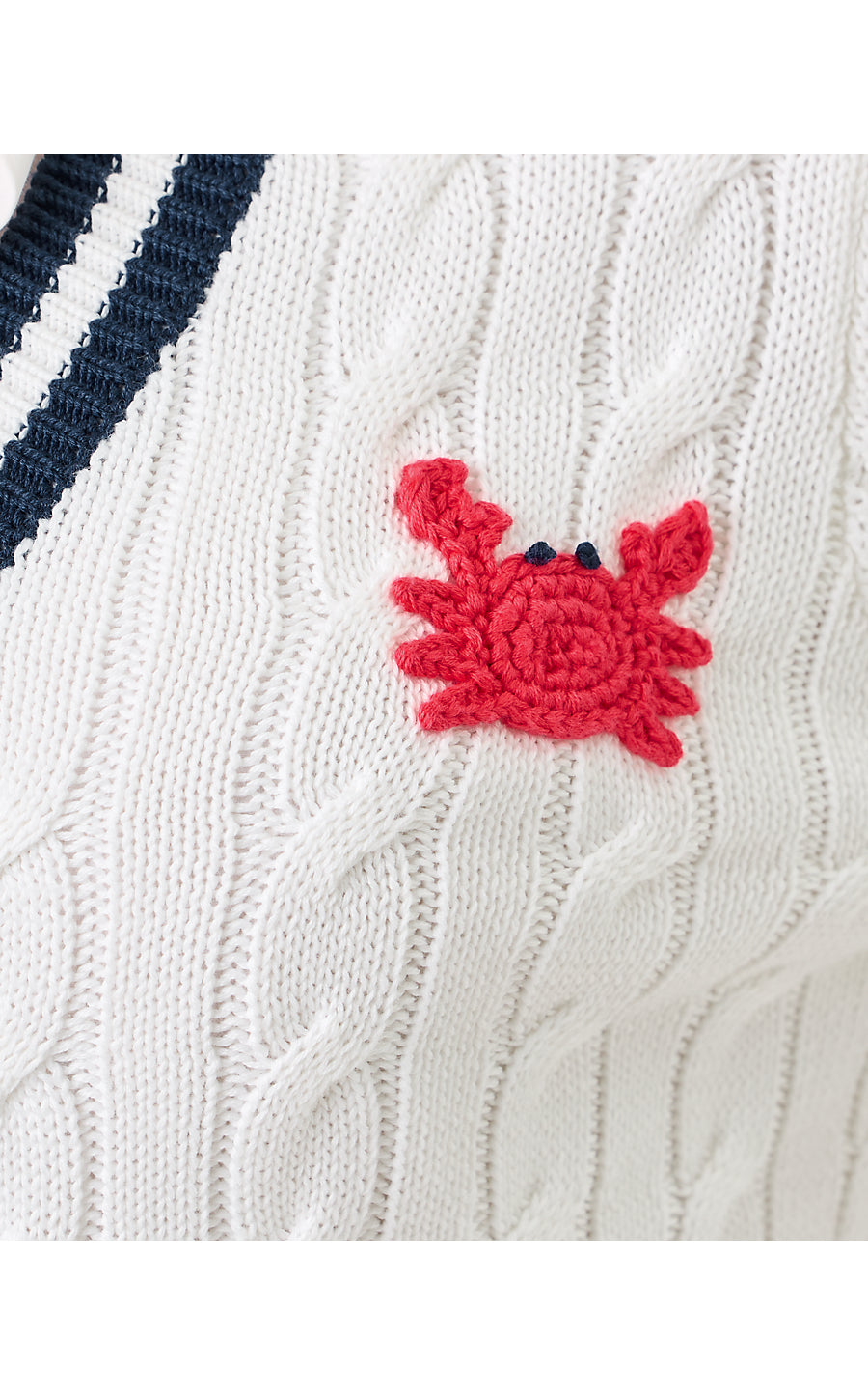 Brockton Sweater Resort White Crab Crochet