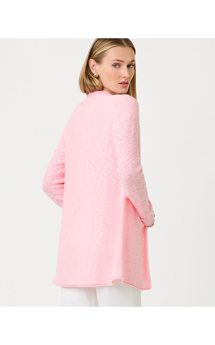 Faretta Long Length Cardi Pink Muse