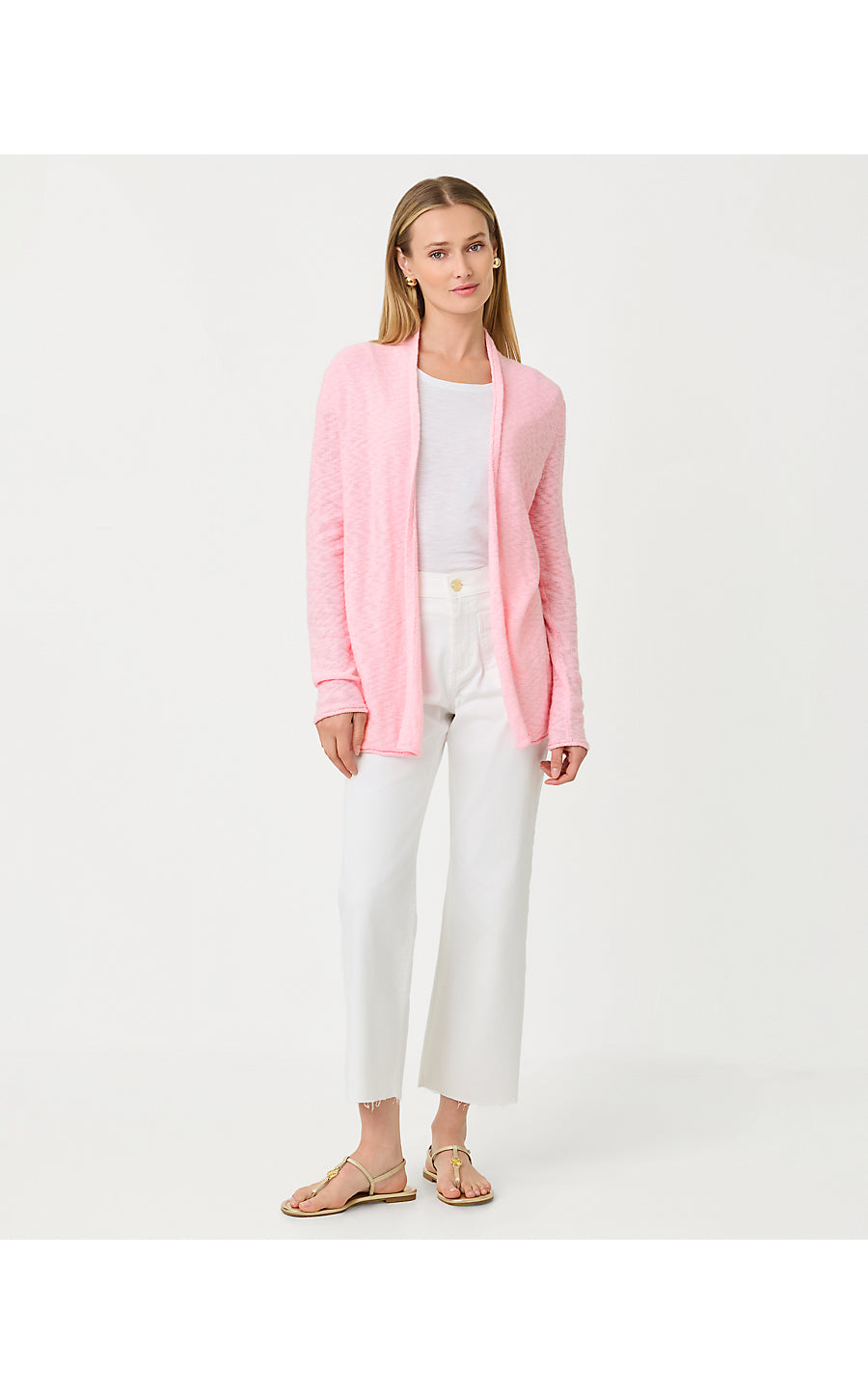 Faretta Long Length Cardi Pink Muse