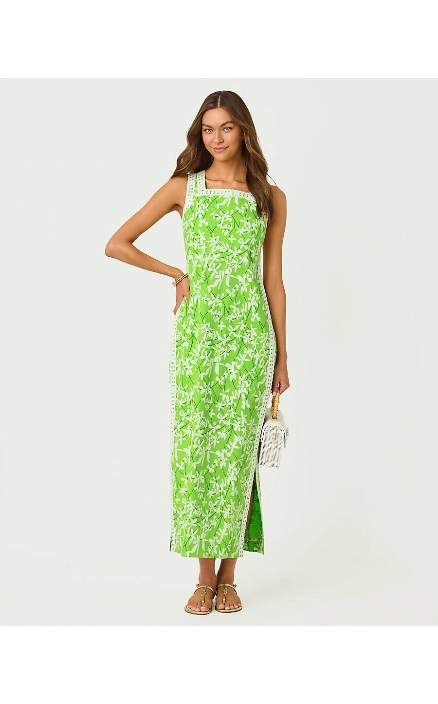 Tina Maxi Romper Crocodile Green Liza Overprint