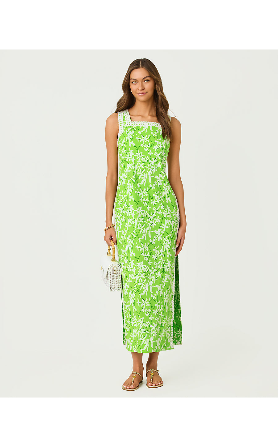 Tina Maxi Romper Crocodile Green Liza Overprint