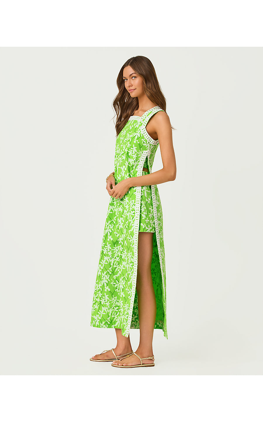 Tina Maxi Romper Crocodile Green Liza Overprint