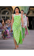 Tina Maxi Romper Crocodile Green Liza Overprint