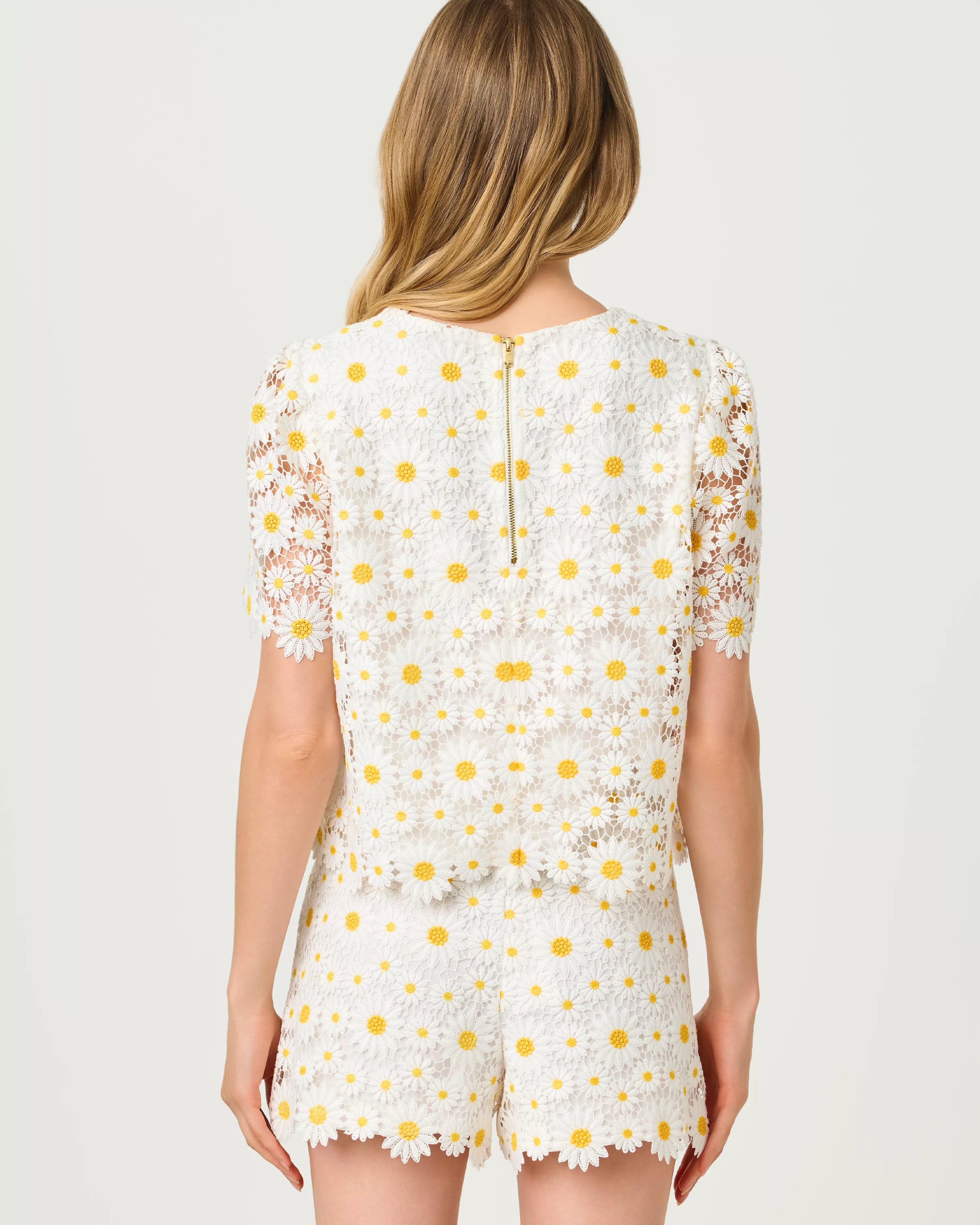 Louise Cropped Top Resort White Fresh As A Daisy Lace