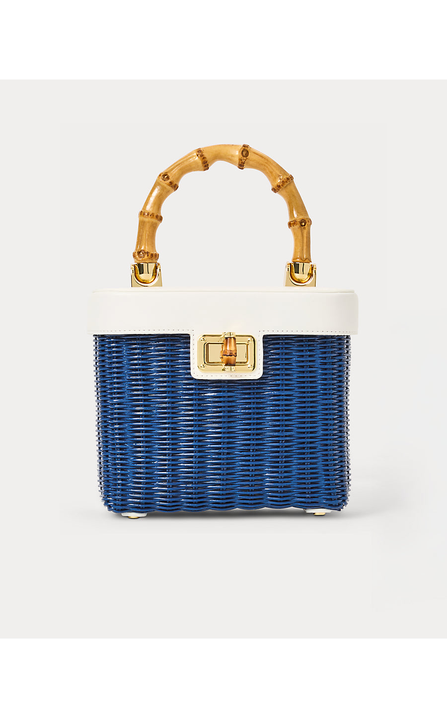 Sienna Top Handle Wicker Bag Starlight Navy