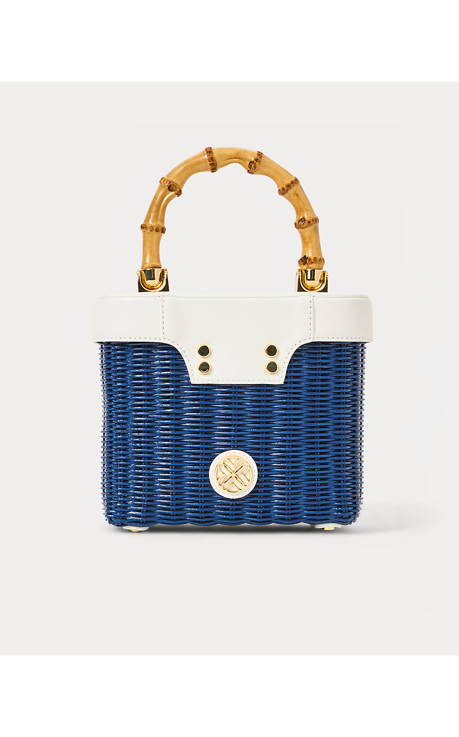 Sienna Top Handle Wicker Bag Starlight Navy