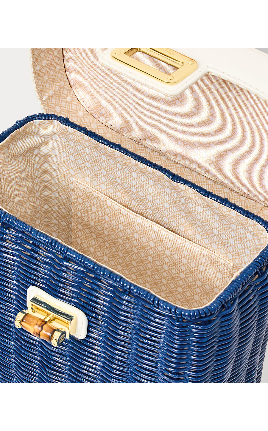 Sienna Top Handle Wicker Bag Starlight Navy