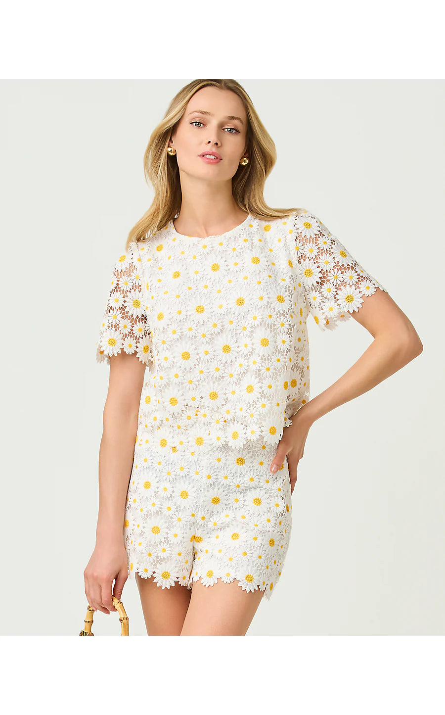 Devra Lace Short Resort White Fresh As A Daisy Lace