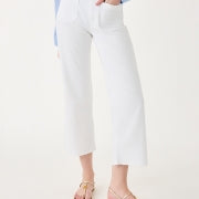 HARLEEN HIGH RISE CROP JEAN RESORT WHITE