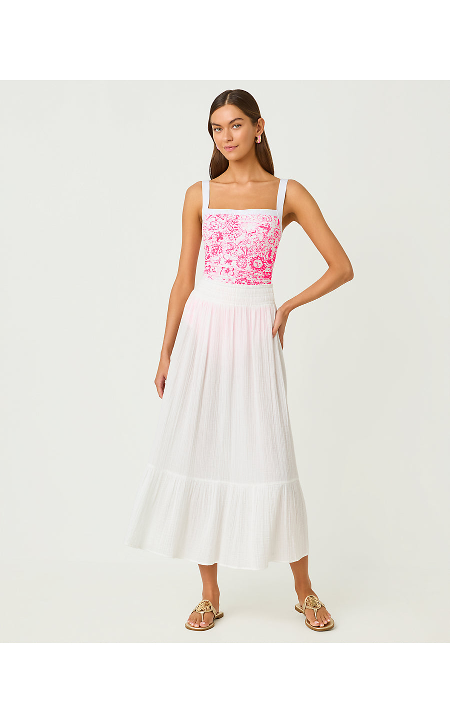 Enzo Maxi Skirt Cover-Up Resort White