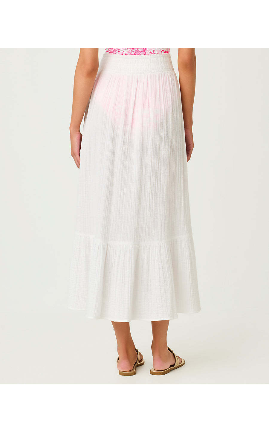 Enzo Maxi Skirt Cover-Up Resort White