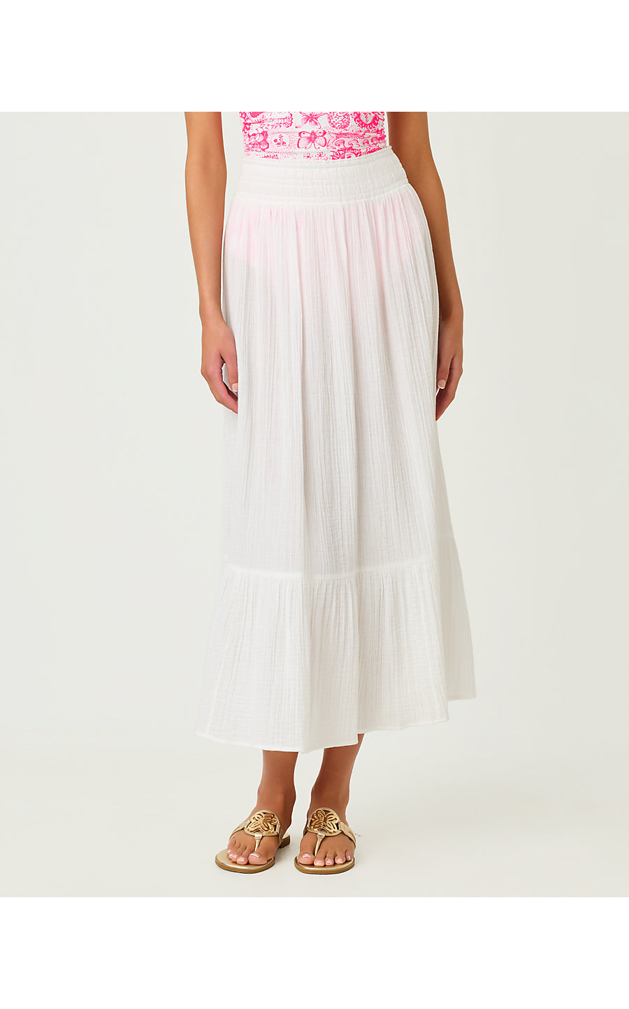 Enzo Maxi Skirt Cover-Up Resort White