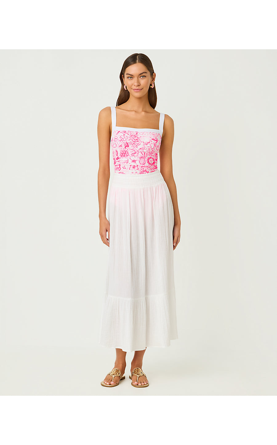 Enzo Maxi Skirt Cover-Up Resort White