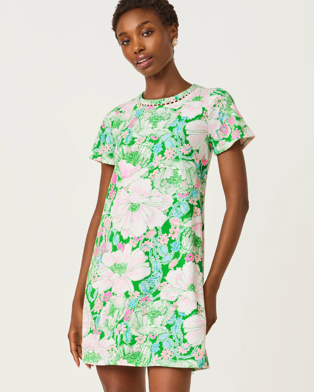 Cody Short Sleeve Dress Putting Green Poppyland