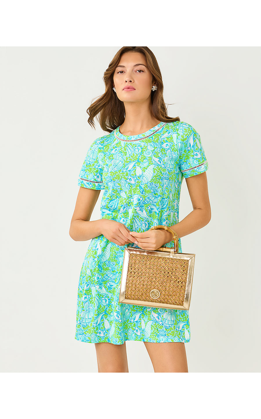 Cody Short Sleeve Dress Day Dream Blue Throw Me A Line