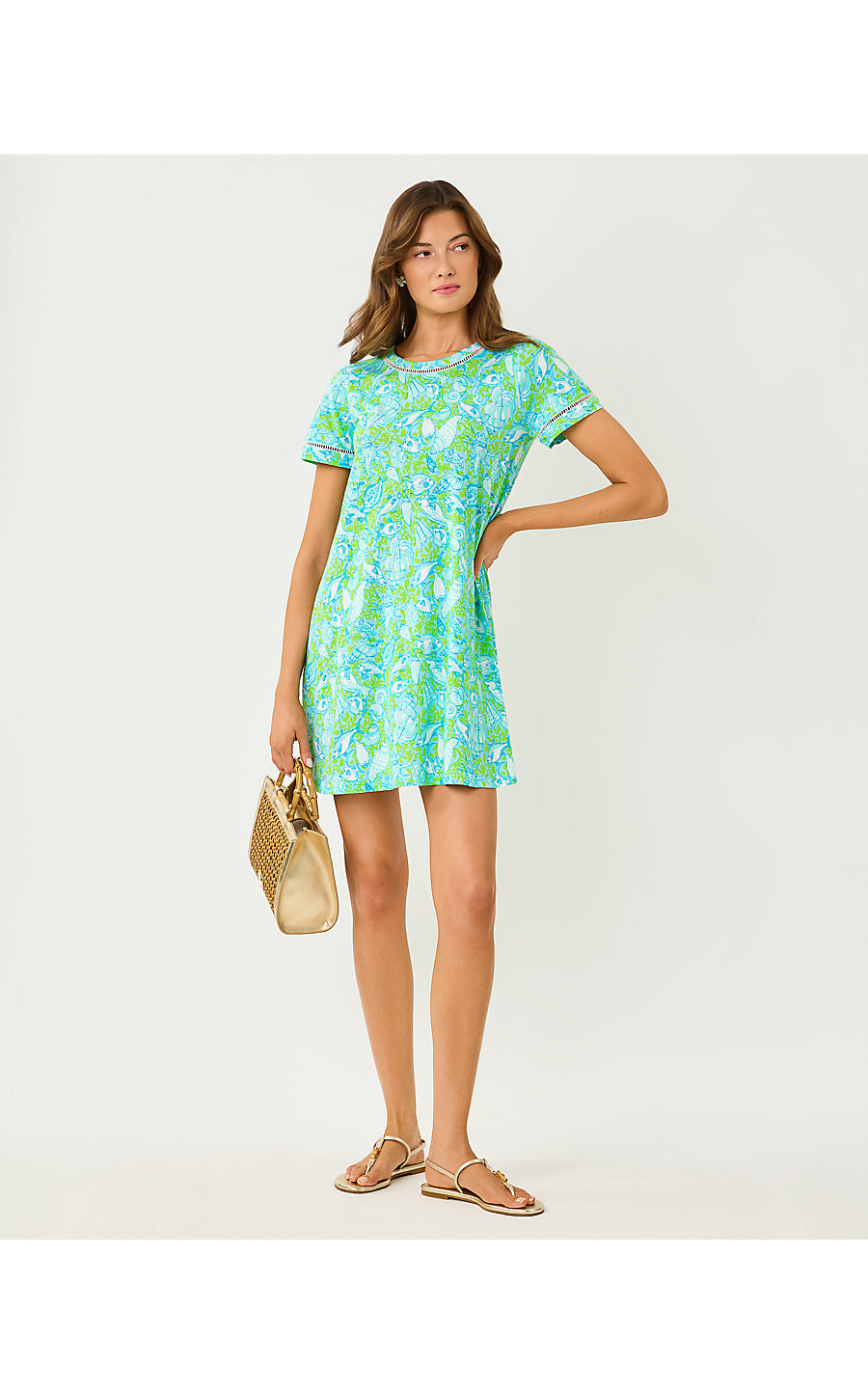 Cody Short Sleeve Dress Day Dream Blue Throw Me A Line