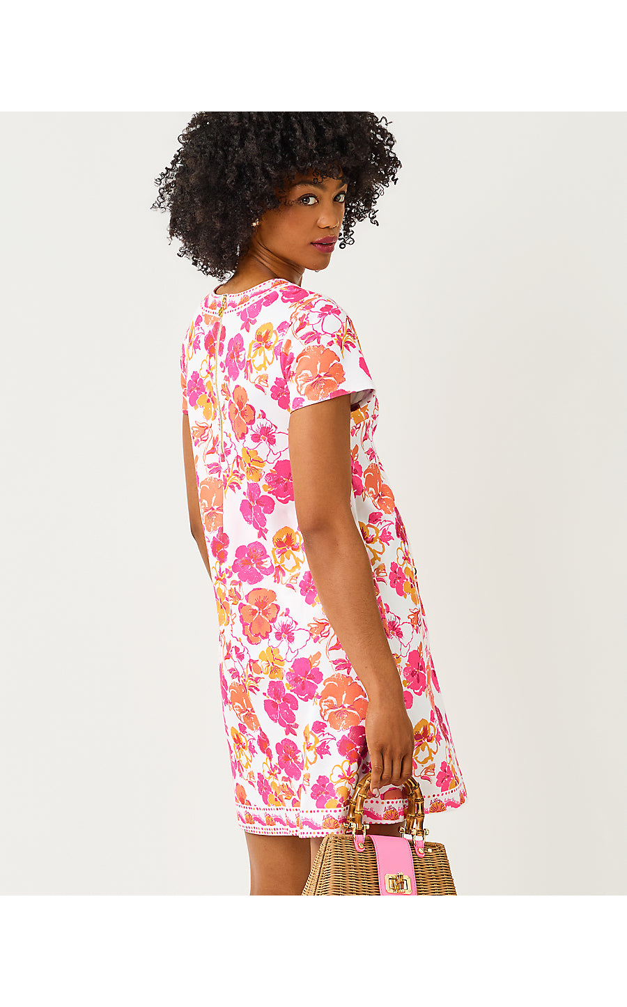 Linnea Shift Dress Resort White Pansy Fansy Engineered