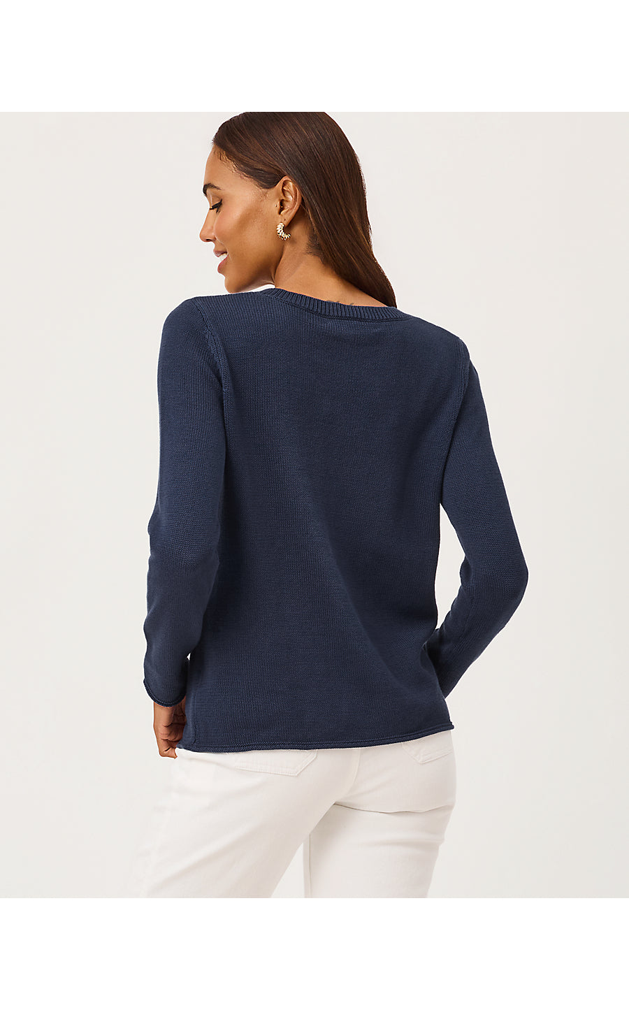 Kellyn Sweater Low Tide Navy Nautical Lobster Jacquard