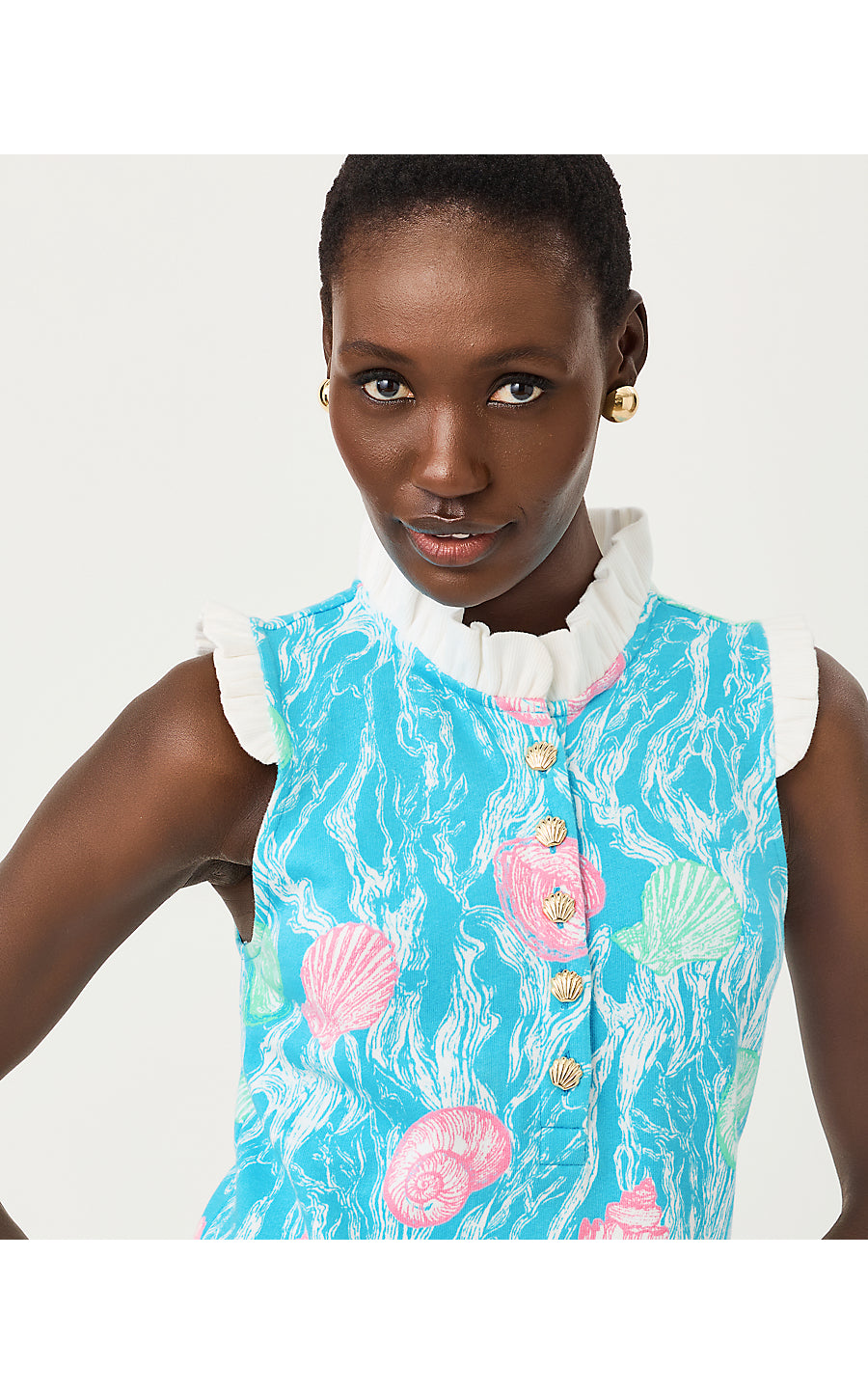 Evangeline Sleeveless Dress Capri Blue Shelden