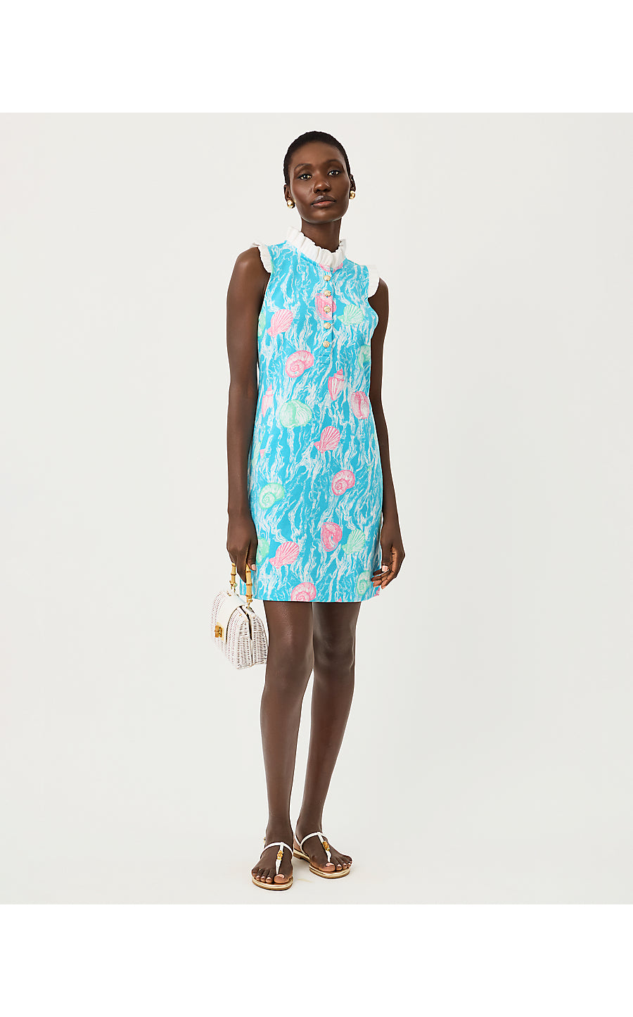 Evangeline Sleeveless Dress Capri Blue Shelden