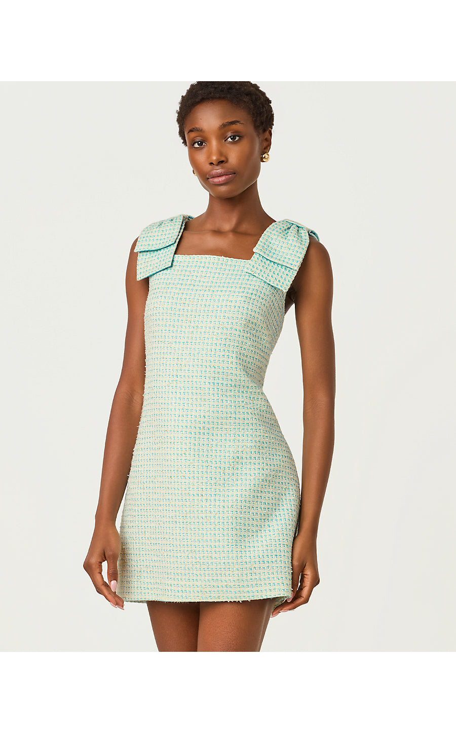 Anders Skirted Romper Capri Blue Fantasy Boucle