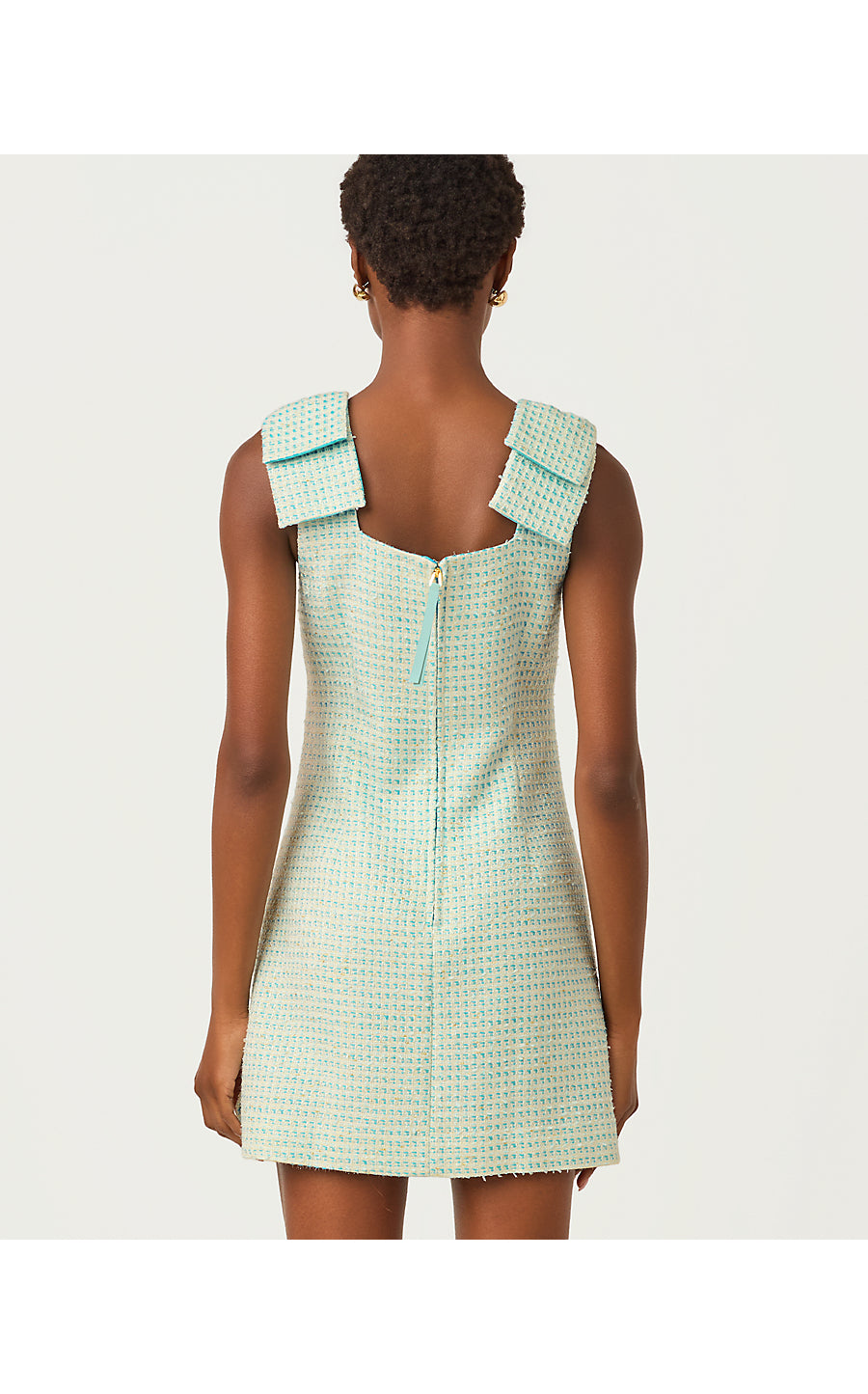 Anders Skirted Romper Capri Blue Fantasy Boucle