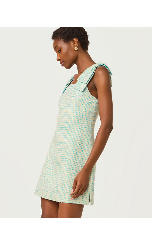 Anders Skirted Romper Capri Blue Fantasy Boucle