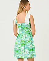 Cerese Skirted Romper Capri Blue Galloping Gals