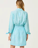 Abralynn Linen Shirtdress Capri Blue Saint Tropez Stripe